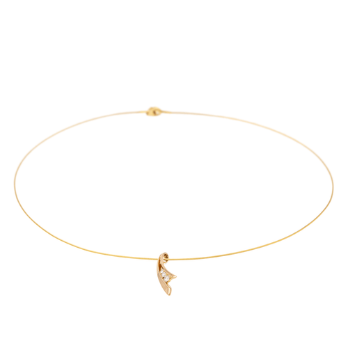 Collier Garel Collier  Trilogie Trilogie Or rose, Or jaune Diamant 58 Facettes 2999631CN
