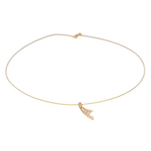Collier Garel Collier  Trilogie Trilogie Or rose, Or jaune Diamant 58 Facettes 2999631CN
