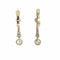 Boucles d'oreilles Style édouardien - Boucles d'oreilles pendantes en or jaune, platine et diamants 58 Facettes