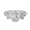 Bague 54 Bague or gris et diamants à décor de feuillages 58 Facettes LJ5