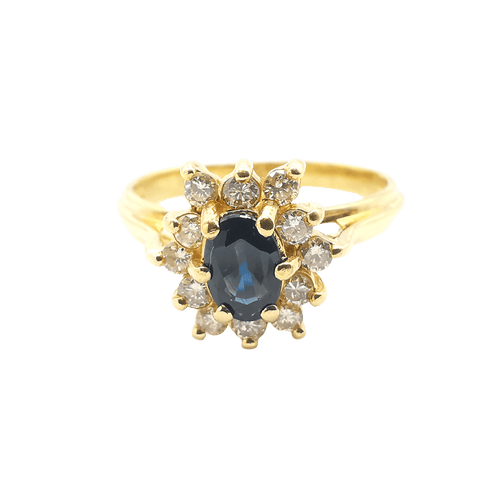 Bague 56 Bague en or saphir et diamants 58 Facettes