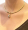 Collier Collier maille Omega en or jaune et diamants, perle et saphir 58 Facettes BO/220120 NSS