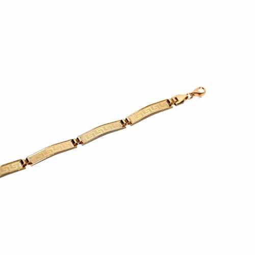 Bracelet Bracelet à plaques avec frise grecque en or jaune 18k 58 Facettes 47210608