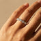 Bague 54 Bague en or blanc 14 carats à motif floral et diamants, taille 54 58 Facettes