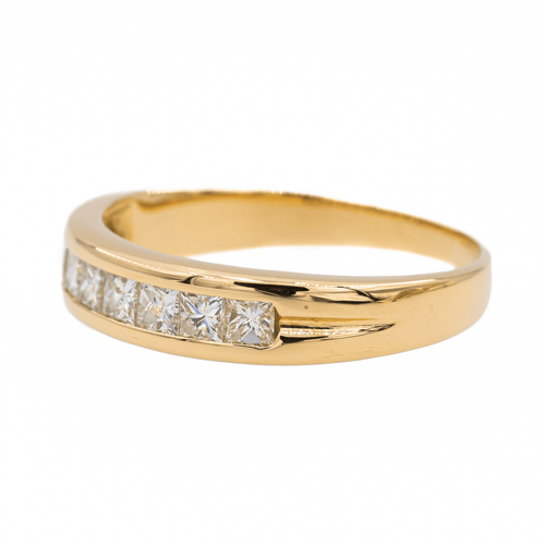 Bague 61 Bague Demi alliance Or jaune Diamant 58 Facettes 3000072CN