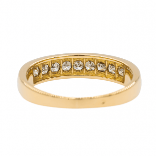 Bague 61 Bague demi-alliance en or jaune 18 carats et diamants 58 Facettes 3000072CN