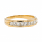 Bague 61 Bague demi-alliance en or jaune 18 carats et diamants 58 Facettes 3000072CN