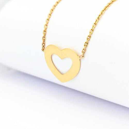 Collier Collier cœur en or jaune 18 carats 58 Facettes 30067