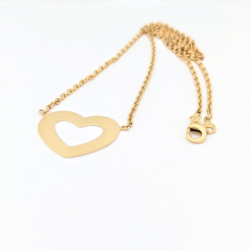 Collier Collier cœur en or jaune 18 carats 58 Facettes 30067