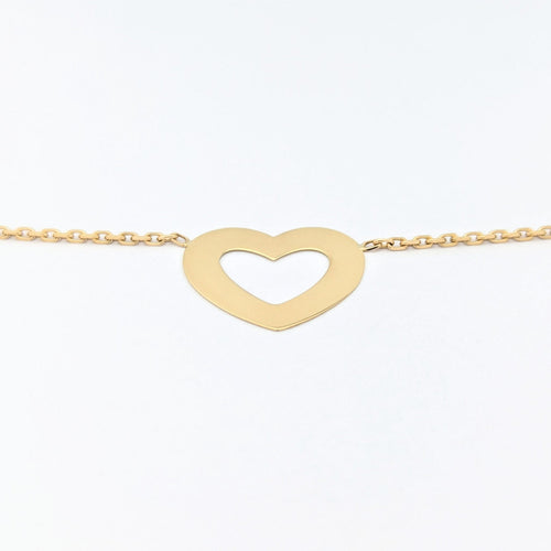 Collier Collier cœur en or jaune 18 carats 58 Facettes 30067