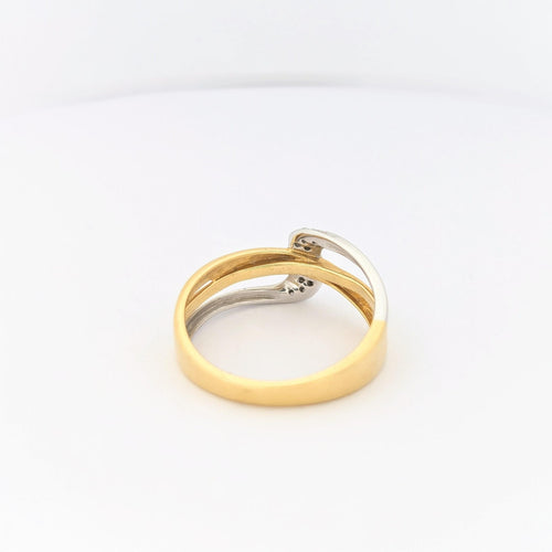 Bague 52 Bague deux ors 18 carats (750) sertie de 12 diamants 58 Facettes 30083