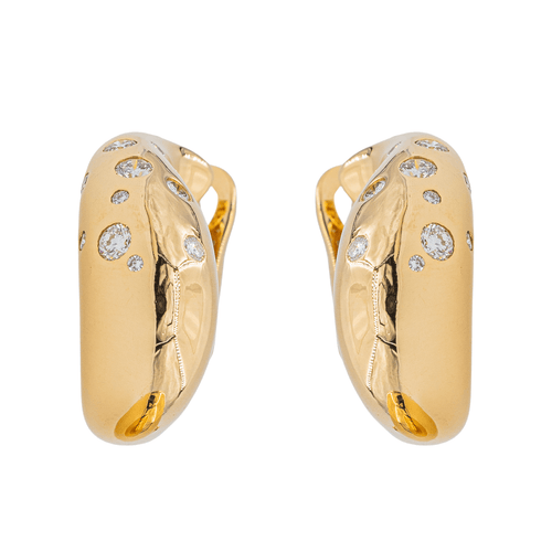 Boucles d'oreilles Fred Boucles d'oreilles Créoles Mouvementée Or jaune Diamant 58 Facettes 3010293CN