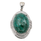 Pendentif Pendentif en or blanc 18 carats, chrysocolle et diamants 58 Facettes 3013259CN