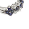 Bague 56 Bague rivière triple rang en or blanc 18 ct, diamants et saphirs 58 Facettes 30225