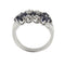 Bague 56 Bague rivière triple rang en or blanc 18 ct, diamants et saphirs 58 Facettes 30225