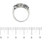 Bague 56 Bague rivière triple rang en or blanc 18 ct, diamants et saphirs 58 Facettes 30225