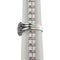 Bague 56 Bague rivière triple rang en or blanc 18 ct, diamants et saphirs 58 Facettes 30225
