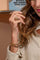Bracelet Bracelet manchette en or jaune 18 carats avec diamants et pierres 58 Facettes 3023392CN