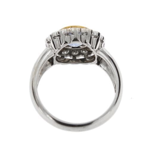 Bague 60 Squillo Margherita - Bague en or blanc et or jaune avec saphir et diamants 58 Facettes 30270