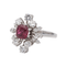 Bague 52 Bague Or blanc Rubis, Diamant 58 Facettes 3030088CN