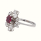 Bague 52 Bague en or blanc 18 carats avec rubis et diamants 58 Facettes 3030088CN