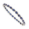 Bracelet Bracelet tennis en or blanc 18 kt avec saphirs et diamants 58 Facettes 30332