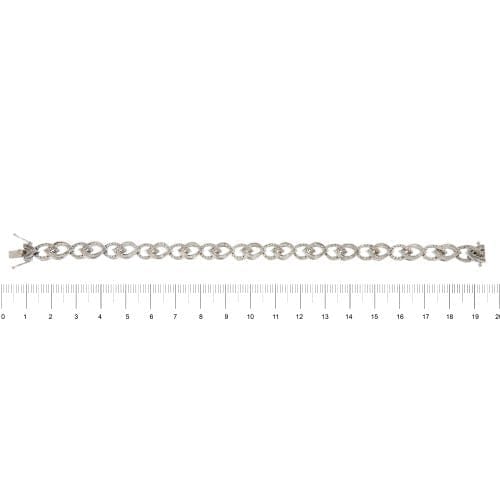 Bracelet Bracelet motif navette en or blanc 18 ct et diamants 58 Facettes 30428