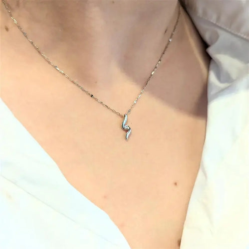 Collier Collier en or blanc 18 carats avec diamant brillant 58 Facettes 30460