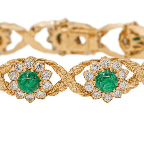 Bracelet Bracelet Or jaune Emeraude, Diamant 58 Facettes 3046562CN