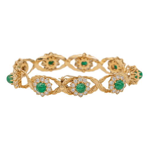 Bracelet Bracelet Or jaune Emeraude, Diamant 58 Facettes 3046562CN