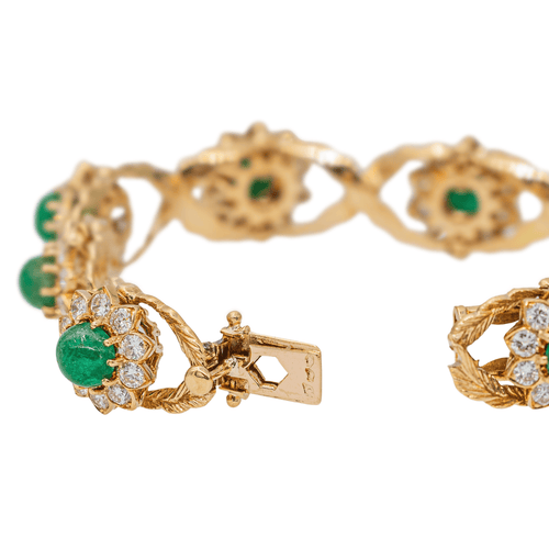 Bracelet Bracelet Or jaune Emeraude, Diamant 58 Facettes 3046562CN