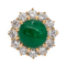 Bague 51 Bague Marguerite Or jaune Emeraude, Diamant 58 Facettes 3046564CN