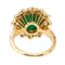 Bague 51 Bague Marguerite Or jaune Emeraude, Diamant 58 Facettes 3046564CN