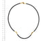 Collier Barakà - Collier en caoutchouc avec pendentif en or 18 kt et diamant 58 Facettes 39581