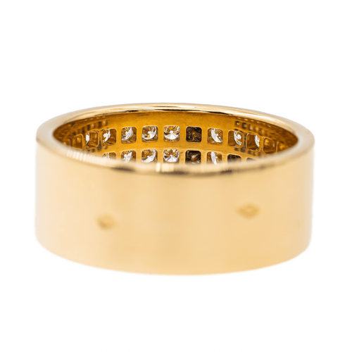 Bague 53 Bague bandeau en or jaune 18 carats et diamants 58 Facettes 3059578CN