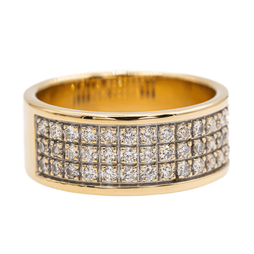 Bague 53 Bague bandeau en or jaune 18 carats et diamants 58 Facettes 3059578CN