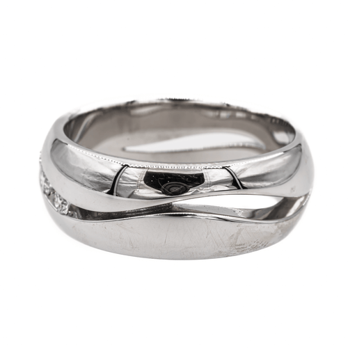 Bague 57 Bague en or blanc 18 carats sertie de 3 diamants 58 Facettes 3060076CN