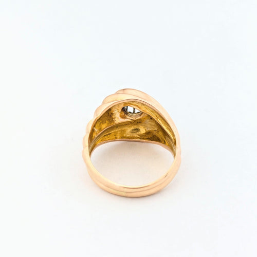 Bague 53 Bague en or rose 18 carats avec diamant taille ancienne 58 Facettes 30715