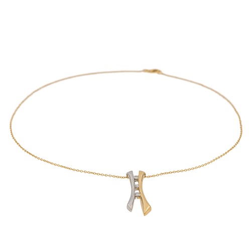 Collier Collier Or jaune, Or blanc Diamant 58 Facettes 3073305CN