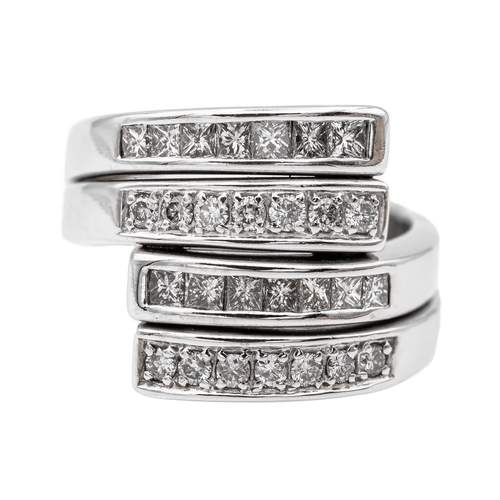 Bague 57 Bague Or blanc Diamant 58 Facettes 3073307CN