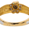 Bague 53 Bague Marguerite Or jaune, Or blanc Saphir, Diamant 58 Facettes 3079746CN