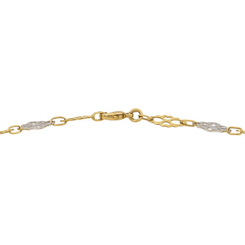 Collier Collier maille souple en or jaune et or blanc 18 carats 58 Facettes 3079892CN