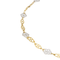 Collier Collier maille souple en or jaune et or blanc 18 carats 58 Facettes 3079892CN