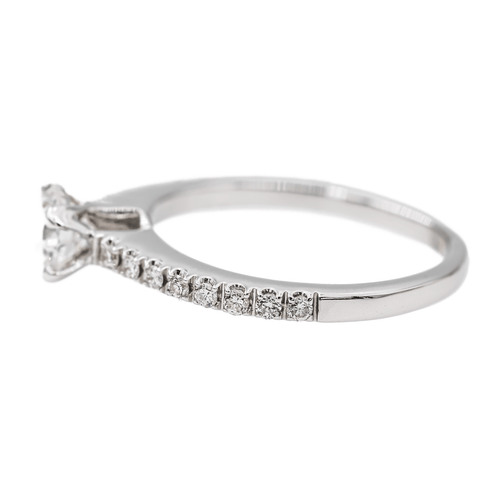 Bague 47.5 Bague solitaire en or blanc 18 carats avec diamant 58 Facettes 3079919CN
