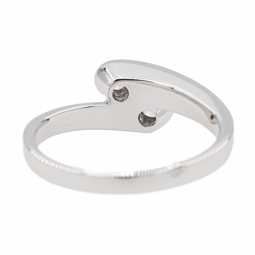Bague 54 Bague Toi et Moi en or blanc 18 carats et diamants 58 Facettes 3081504CN