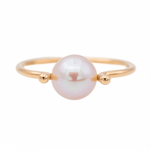 Bague 58 Bague en or rose 18 carats sertie d’une perle 58 Facettes 3083738CN