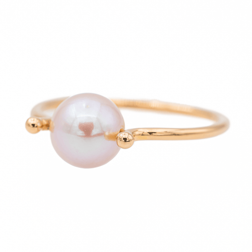 Bague 58 Bague en or rose 18 carats sertie d’une perle 58 Facettes 3083738CN