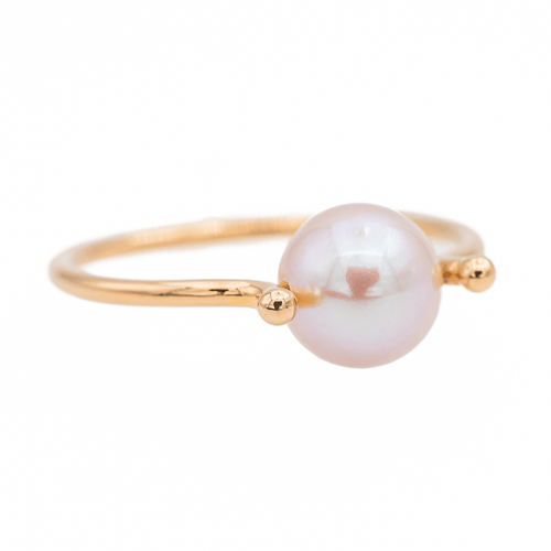 Bague 58 Bague en or rose 18 carats sertie d’une perle 58 Facettes 3083738CN
