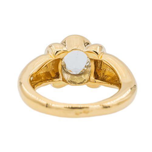 Bague 50 Bague  Or jaune Aigue marine, Diamant 58 Facettes 3088690CN