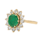 Bague 54 Bague Pompadour Or jaune Emeraude, Diamant 58 Facettes 3090578CN